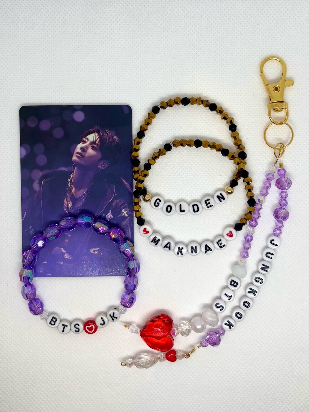 (5pcs) BTS JUNGKOOK BIAS BUNDLE Photocard Keychain Bracelet ARIRANG 2026